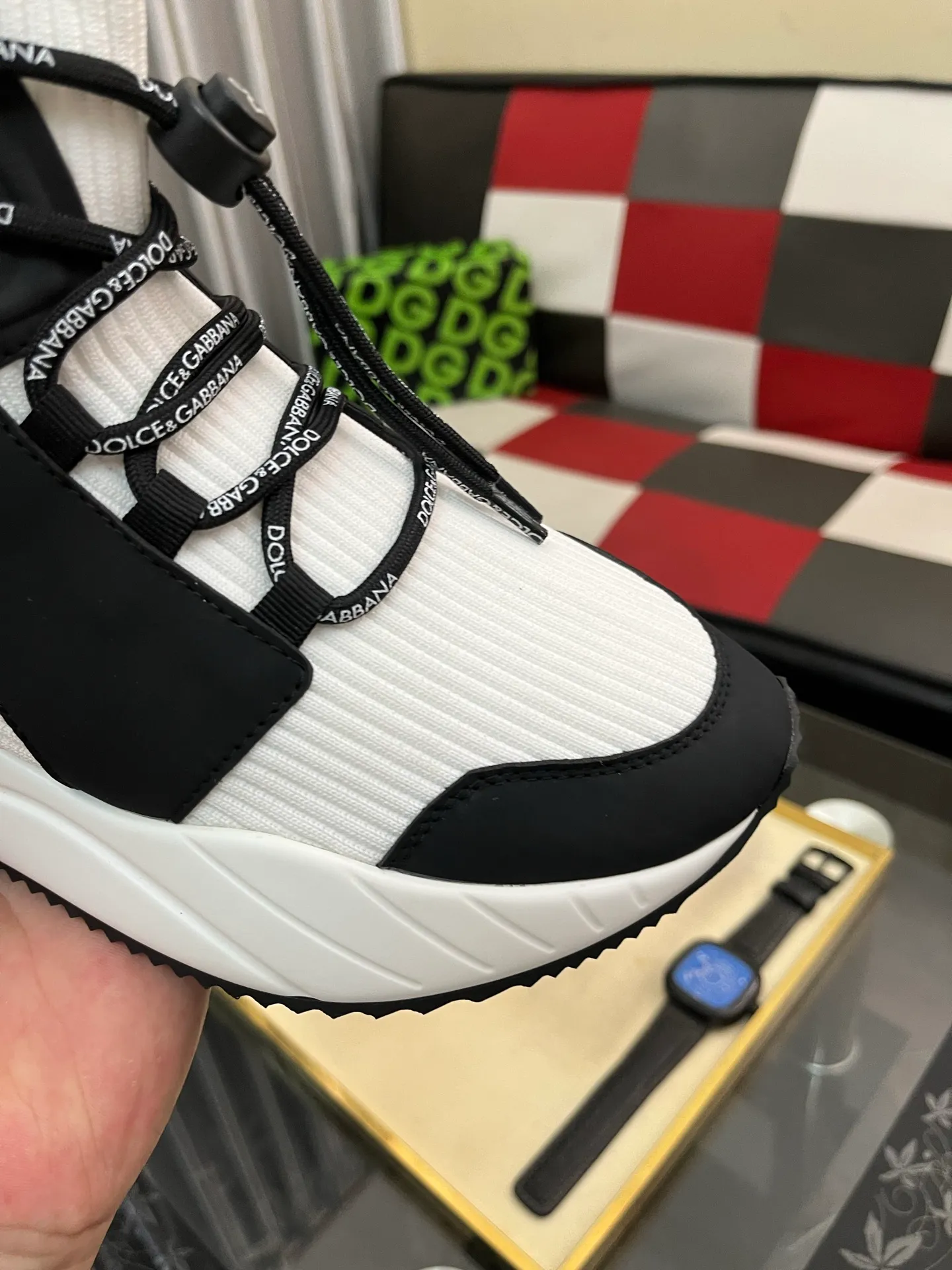 Men's men's shoes💰420⌚️⌚️New DG Dolce & Gabbana high-end couple's sports and casual shoes, imported cowhide, multiple material splicing design➕Imported cowhide lining, cowhide feet➕original TPR elastic outsole. Size: 35-46